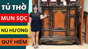 Tủ thờ Mun Sọc Lào kết hợp nu Hương độc lạ mà giá cao ngất ngưỡng