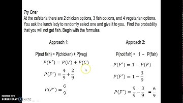 Skill Video   Complementary Events and Expected Values