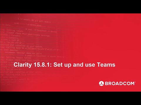 Clarity - Set up and use Teams in Clarity