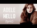 Lyrics Adele Hello Lyrics Adele Hello