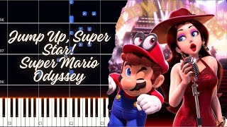 Jump Up, Super Star! Super Mario Odyssey PIANO TUTORIAL SHEET + MIDI IN THE DESCRIPTION
