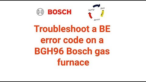 Troubleshoot a BE error code on a BGH96 gas furnace
