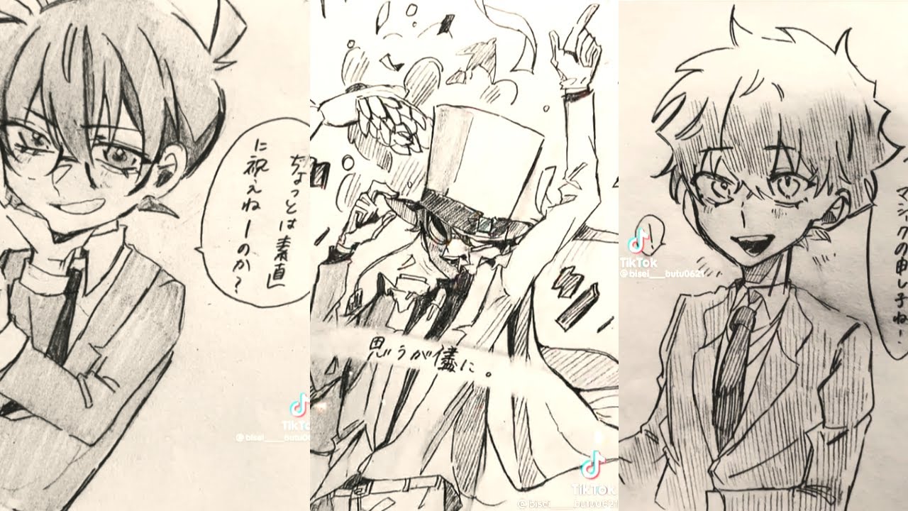 【名探偵コナン】ティックトック　手描き　ストーリー、少し腐向けなど色々