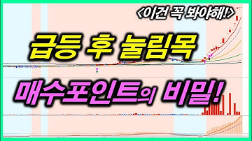 [급등주 단타] 급등주 패턴 포착 눌림목 매수포인트