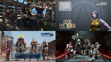 Borderlands 1 vs 2 vs 3 vs 4 - Character Select Screens