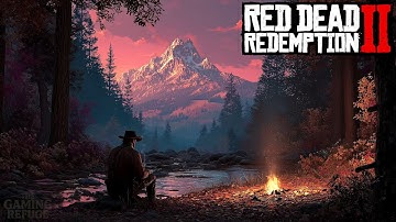 RDR2 Relaxing Ambience | Arthur Morgan Sunset by the River