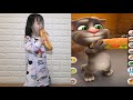 Xí Muội bắt chước mèo Tom, mèo Ginger phần 2 Talking Tom あゆくる おしゃべり猫　まねっこ 赤ちゃん