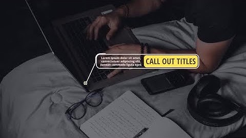 Modern Callout Titles After Effects Templates