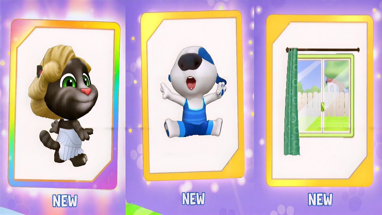 Talking Tom Sticker Set Colourful Sticker's Collection My Talking Tom Friends Gameplay iOS ...