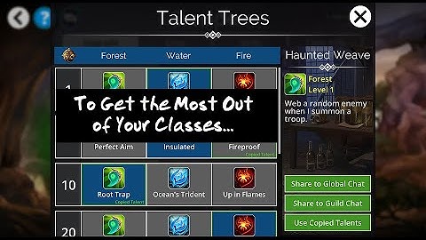 Gems of War Tiny Tutorial: Class Talent Trees