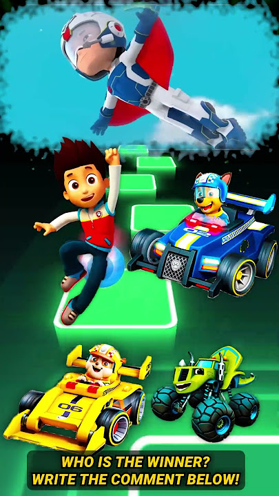 Jumping Ryder vs Sport Car Chase vs Sport Car Rubble vs Zeg 2 #pawpatrol #tileshop #shorts