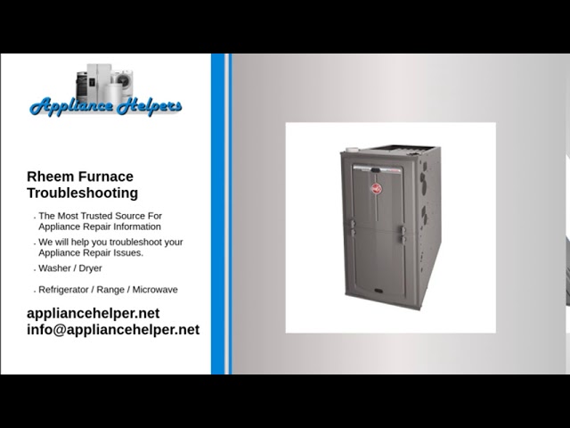 Rheem Furnace Troubleshooting - YouTube