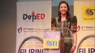 Patricia Angeles: 2nd Voice of the Youth National Oratorical Competetion