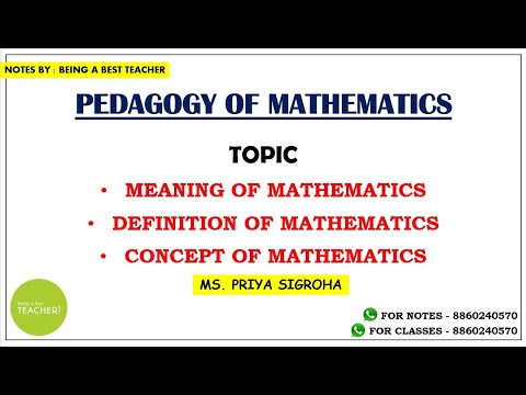 Meaning and Definition of Mathematics | Pedagogy of Mathematics Notes & Free Classes Online | B.Ed.