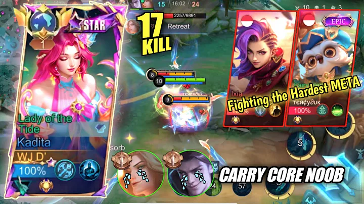 The Hardest Game! Faced a Full Noob Team, but Kadita Still Carried!! 🔥🌊