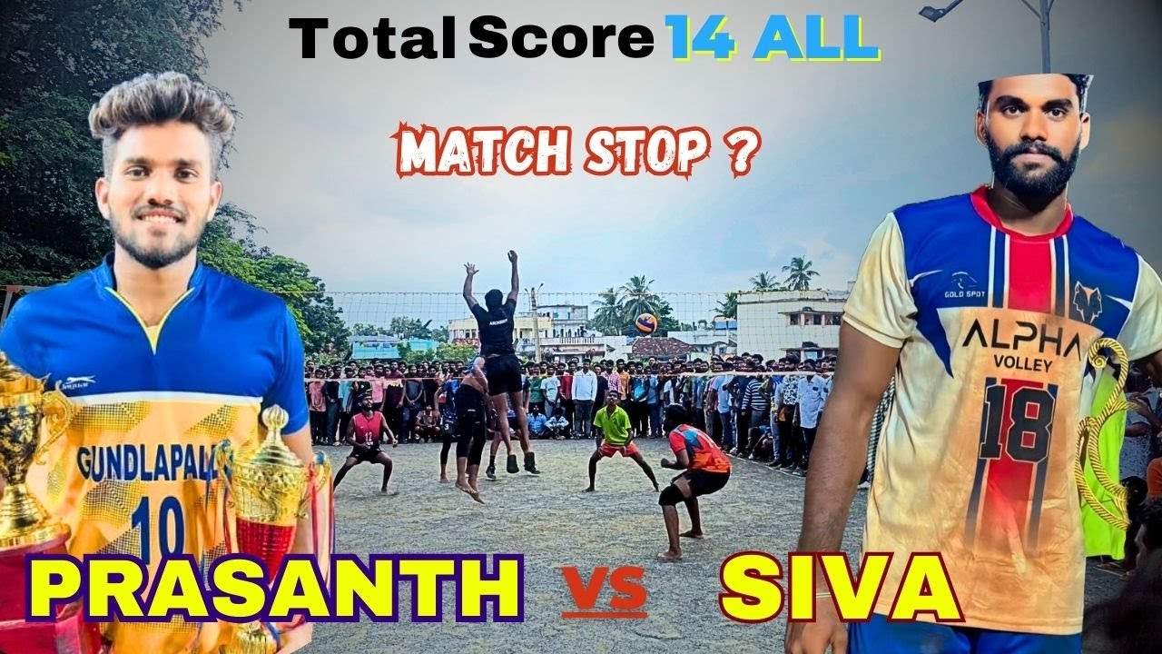 #volleyball gadala siva VS Hyd Prasanth single affence 100000 set #apvolleyballgaming