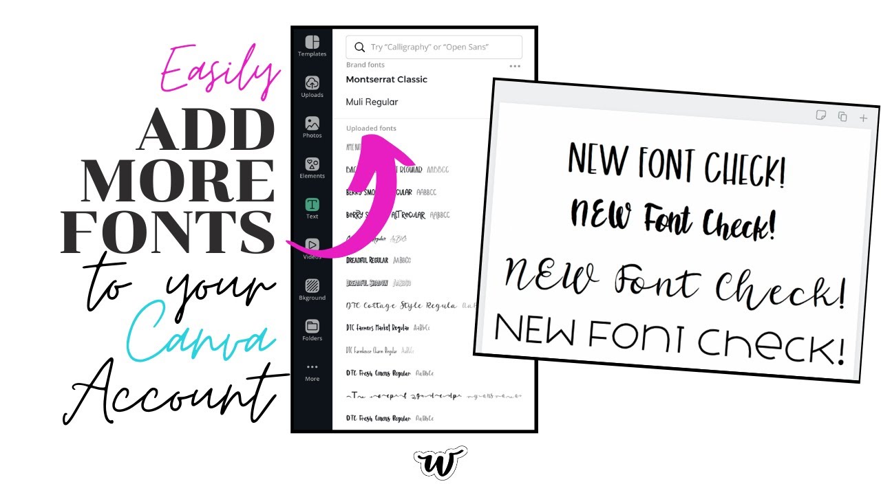 How to add Google Fonts (or any font) to Canva - YouTube