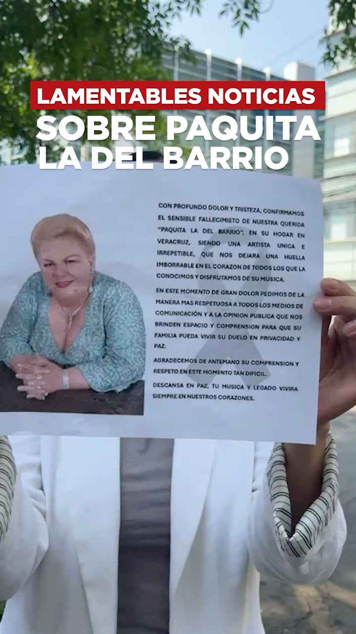 Lamentables noticias sobre Paquita la del Barrio
