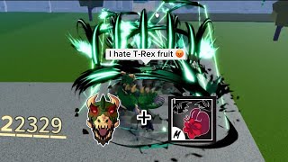 {T-Rex + Sanguine Art} Insane One Shot Combo 😳| Christmas Update Blox Fruits