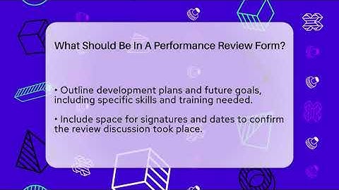 What Should Be In A Performance Review Form? - The Time Management Pro