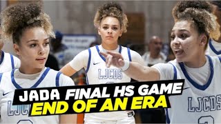 Jada Williams FINAL HIGH SCHOOL GAME EVER! Crazy Ending To Her Career