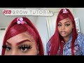 2020 RED COLORED EYEBROW TUTORIAL