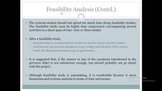 Feasibility Analysis in Information Systems Analysis & Design | Key Elements of Feasibility Analysis