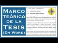 📚 Cómo elaborar el MARCO TEÓRICO 📚 Bases Teóricas de una Tesis