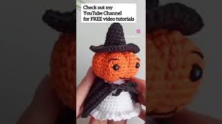 Crochet Pumpkin FREE video tutotial #crochetpumpkin #crochethalloween #easycrochettutorial