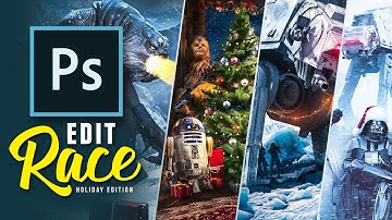 4 digital artists use the same images! (photoshop) | Edit Race S1E4