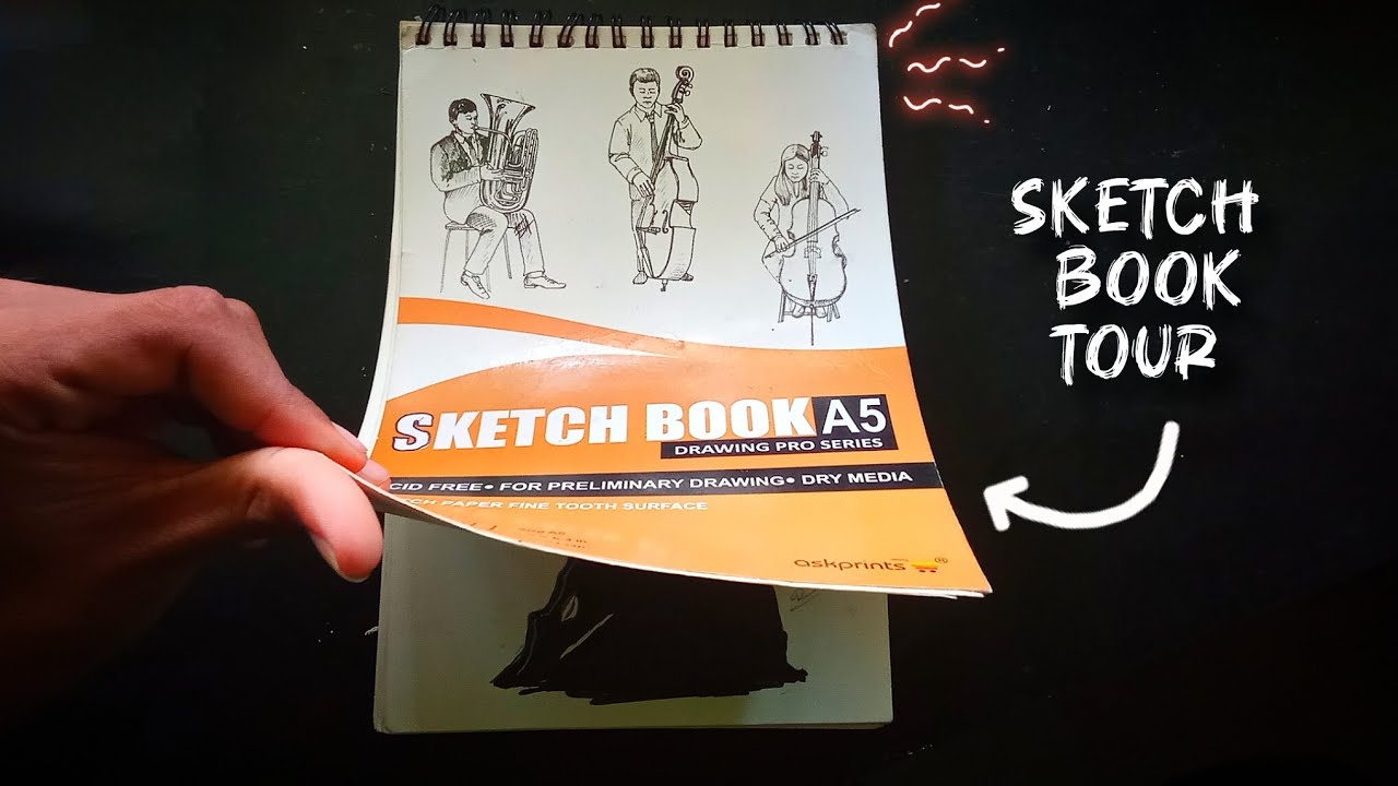 Sketch Book tour ( again laugh at my drawings )😱 - YouTube