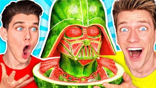 FOOD ART CHALLENGE 3 & How To Make the Best Epic STAR WARS Custom Art By Customizing Funny Foods
