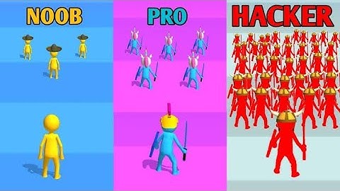 Noob vs pro vs hacker-join clash 3d