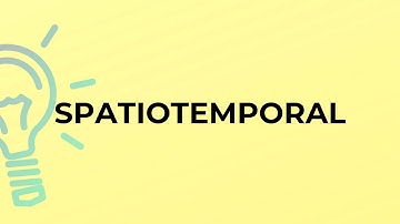 What is the meaning of the word SPATIOTEMPORAL?