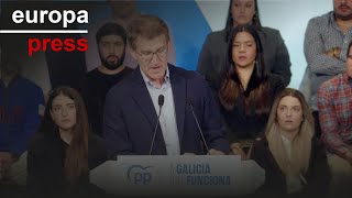 Feijóo alerta del peligro de llevar a Galicia el "modelo de Sánchez"