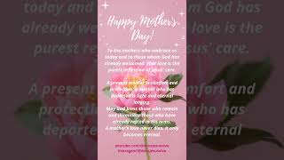 Happy Mother's Day under the blessings of Jesus. 💕💖💐🌹🙏🏻