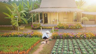 Living in isolation from the outside world, growing and taking care of flowers, a simple life