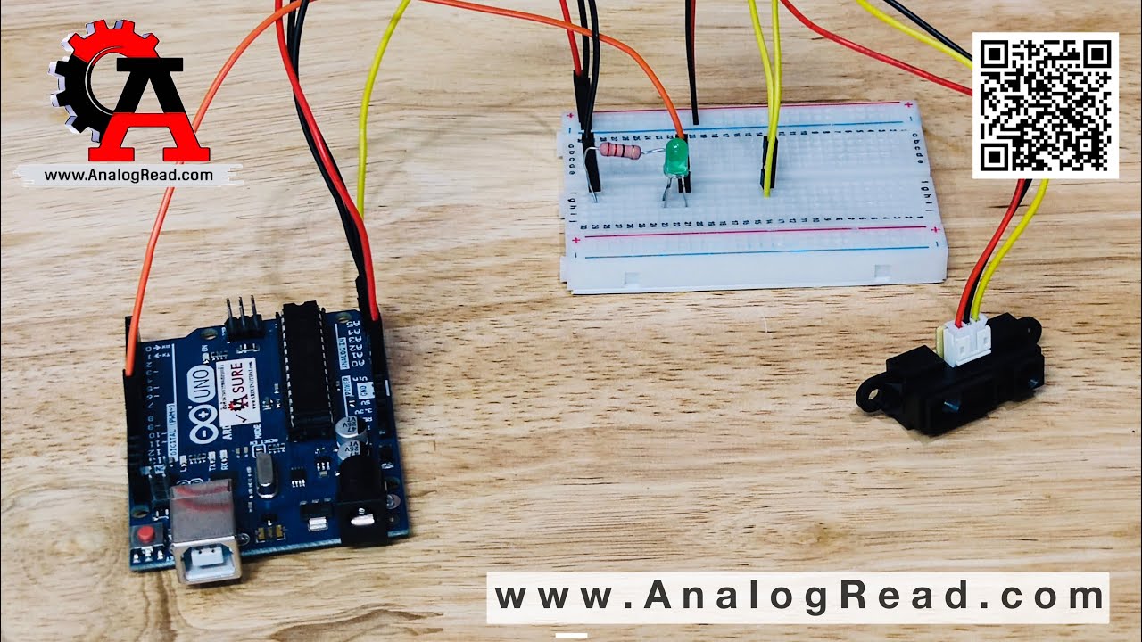 สอนใช้งาน Sharp infrared sensor youtube กับบอร์ด Arduino - YouTube