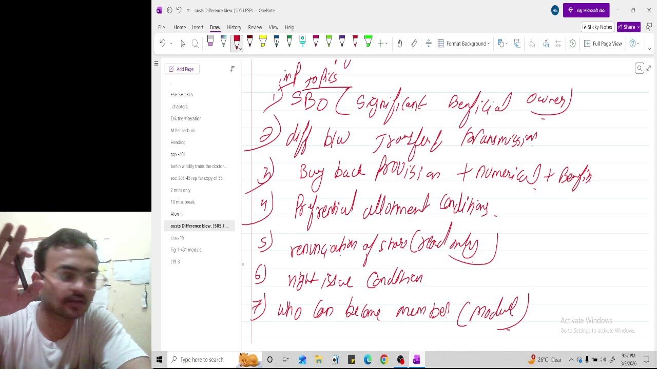 ANSWER WRITING SESSION SHARE CAPITAL
