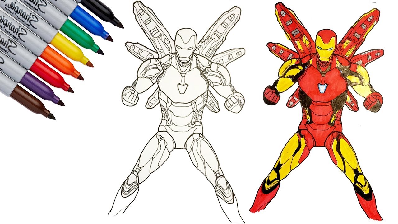 IRON-MAN Mark 85 | Iron-Man ENDGAME Coloring Pages | SAILANY Coloring