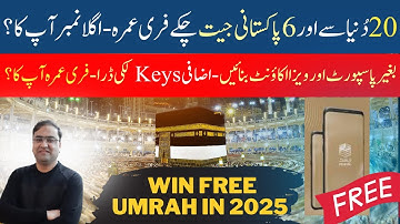 How to Get Free Umrah with Nusuk App 2025 | Complete Process Step by Step