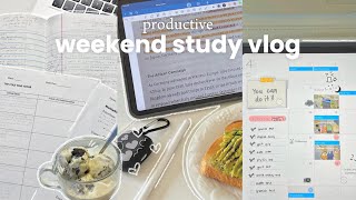 weekend study vlog🍨🗓️catching up with school works, college thoughts, & planner for ipad!