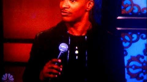 Blame it on the apple Juice By Jamie Foxx on Jay Leno Show :)