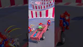 Squid Character Game: Deadly Corner Ride Challenge #huggyspider #spiderman #gtav #funny #animation