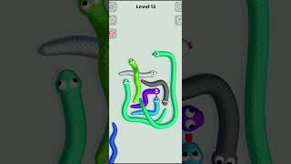 Tangled snakes - level 11-15 - Android & iOS - All levels #funny #games #snake #shorts screenshot 4