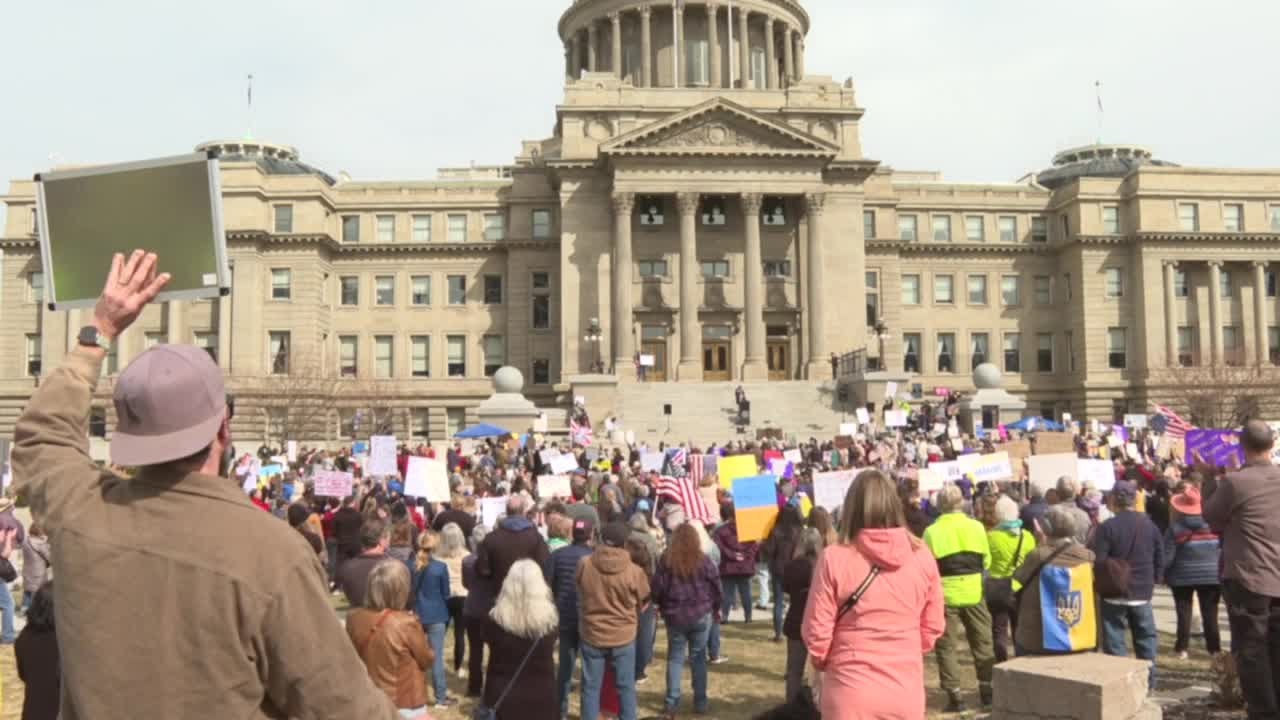 'I'm scared as hell': Idahoans protest state of democracy in America
