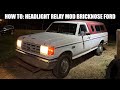 1987 1991 Brick Nose Ford Headlight Relay Mod