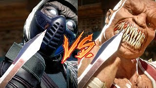 MK11 Klassic Noob Saibot VS Real Victory Poses (Side by Side Comparison)