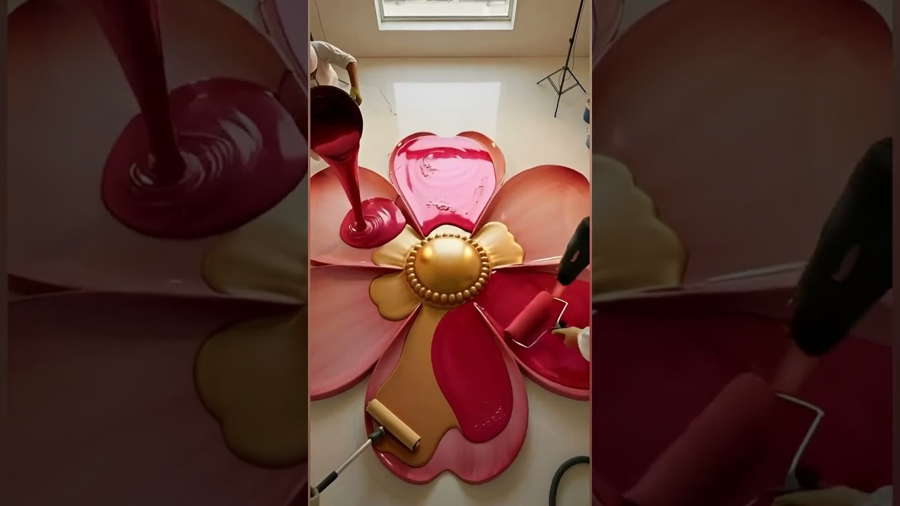Luxurious transformations with floral epoxy flooring 3D Flower Luxury Resin Design Floor Blow Your