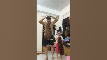 Hai cha con thi ai là người ngoặm tóc giả nhanh nhất và cái kết #tocngoam #tocgiacaocapvinhkt